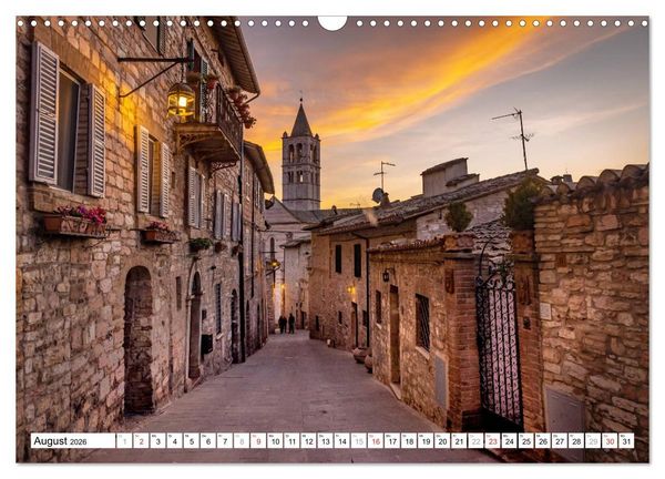 Produktbild: Assisi - Mittelalterliches Herz Italiens (Wandkalender 2026 DIN A3 quer), CALVENDO Monatskalender