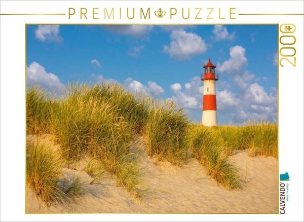 CALVENDO Puzzle Dünenlandschaft am Leuchtturm List-Ost auf Sylt | 2000 Teile Lege-Größe 90 × 67 cm Foto-Puzzle für glückliche Stunden