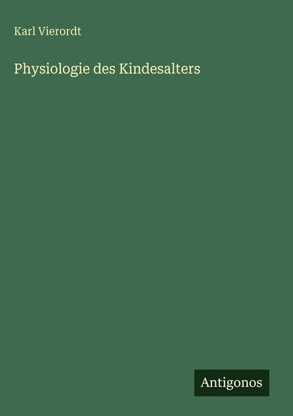 Produktbild: Physiologie des Kindesalters