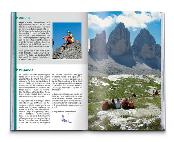 Produktbild: KOMPASS guida escursionistica Dolomiti di Sesto, Parco Naturale Tre Cime, 50 itinerari