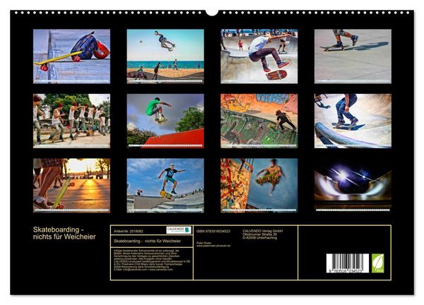Produktbild: Skateboarding - nichts f&uuml;r Weicheier (hochwertiger Premium Wandkalender 2026 DIN A2 quer), Kunstdruck in Hochglanz