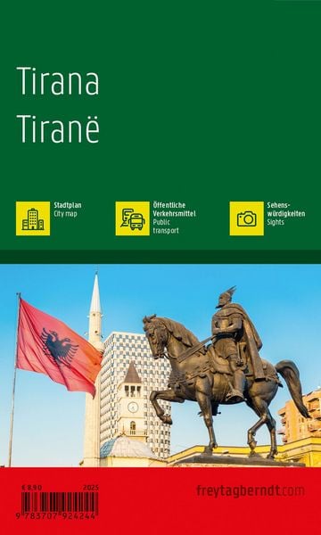 Produktbild: freytag & berndt Innenstadtplan Tirana 1:10.000