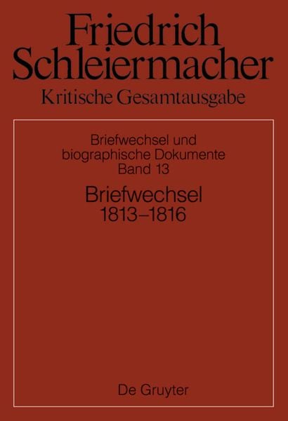 Produktbild: Briefwechsel 1813-1816