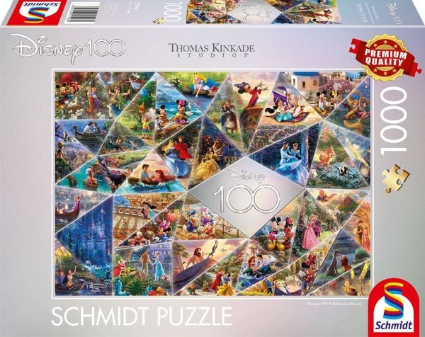 Schmidt Spiele - Thomas Kinkade - Disney, 100 Jahre Sonderedition 2, Limited Edition, 1000 Teile