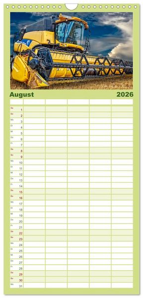 Produktbild: Familienplaner 2026 - Landwirtschaft - Hightech und Handarbeit mit 5 Spalten (Wandkalender, 21 x 45 cm) CALVENDO