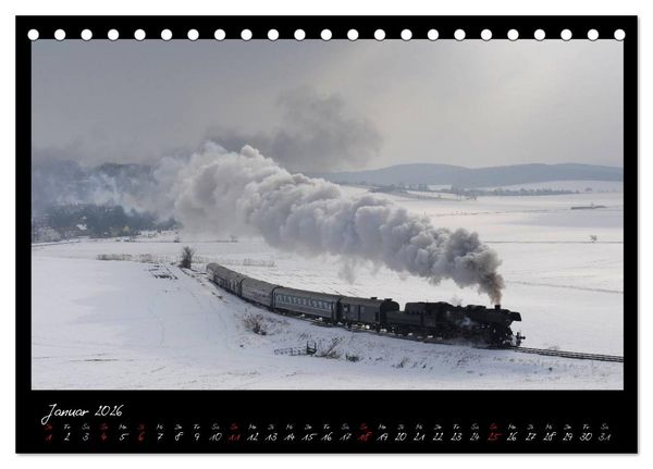 Produktbild: Faszination Dampflokomotive (Tischkalender 2026 DIN A5 quer), CALVENDO Monatskalender