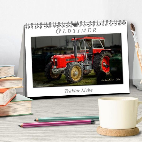 Produktbild: Oldtimer - Traktor Liebe (Tischkalender 2026 DIN A5 quer), CALVENDO Monatskalender