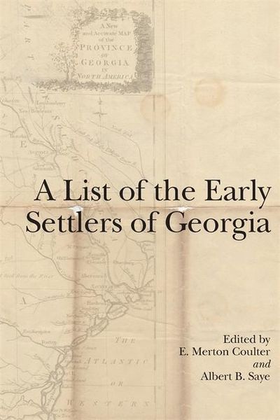 Produktbild: A List of the Early Settlers of Georgia