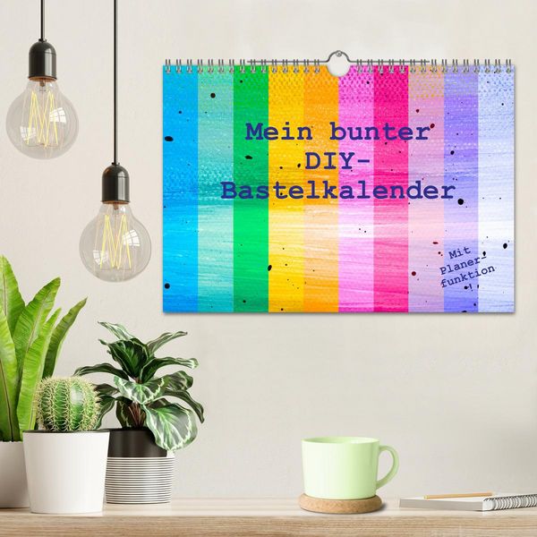 Produktbild: Mein bunter DIY-Bastelkalender (Wandkalender 2026 DIN A4 quer), CALVENDO Monatskalender