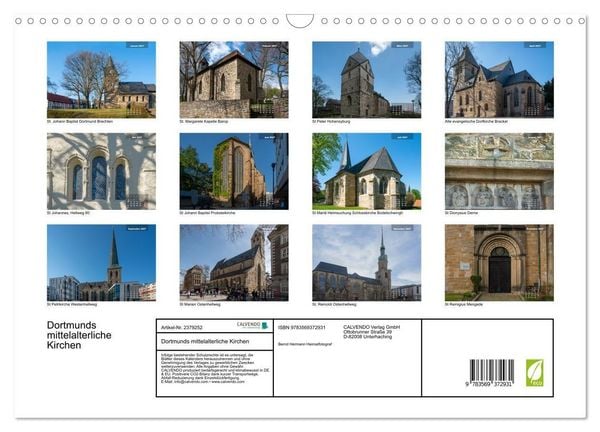 Produktbild: Dortmunds mittelalterliche Kirchen (Wandkalender 2027 DIN A3 quer), CALVENDO Monatskalender