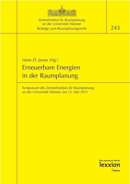 Produktbild: Erneuerbare Energien in der Raumplanung