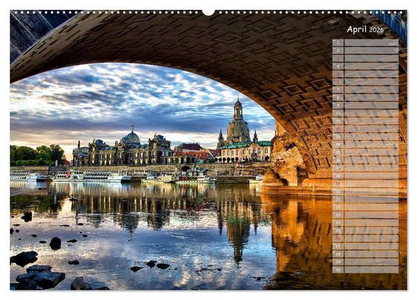 Produktbild: Dresden 2026 / Geburtstagskalender (Wandkalender 2026 DIN A2 quer), CALVENDO Monatskalender