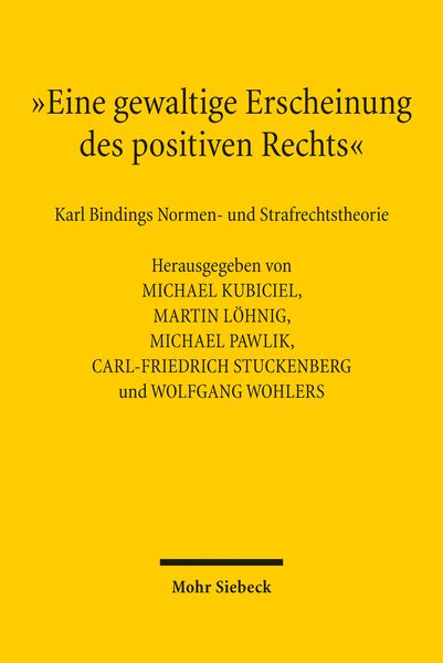 Produktbild: "Eine gewaltige Erscheinung des positiven Rechts"