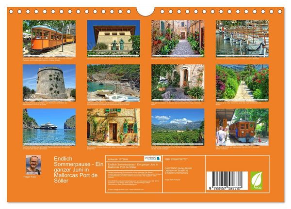 Produktbild: Endlich Sommerpause - Ein ganzer Juni in Mallorcas Port de S&oacute;ller (Wandkalender 2026 DIN A4 quer), CALVENDO Monatskalender