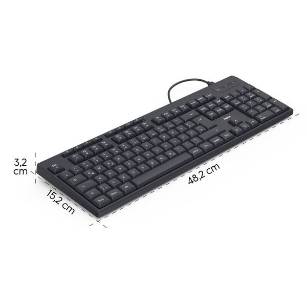 Produktbild: Hama CK-200 USB Tastatur Deutsch, QWERTZ Schwarz Multimediatasten