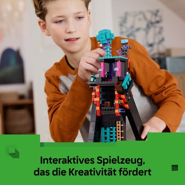 Produktbild: LEGO Minecraft 21279 Der Enderman-Turm, Geschenk f&uuml;r Gamer ab 9 Jahren