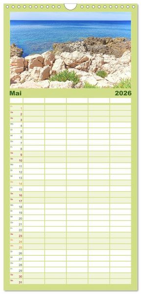 Produktbild: Familienplaner 2026 - Die Insel Cres - Raue Sch&ouml;nheit in Kroatien mit 5 Spalten (Wandkalender, 21 x 45 cm) CALVENDO