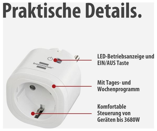 Produktbild: Brennenstuhl Connect 1294850100 Steckdose Innenbereich 3860 W (1294850100)