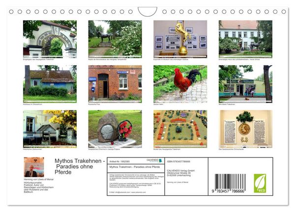 Produktbild: Mythos Trakehnen - Paradies ohne Pferde (Wandkalender 2026 DIN A4 quer), CALVENDO Monatskalender