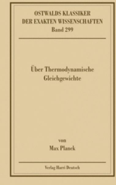 Produktbild: &Uuml;ber Thermodynamische Gleichgewichte (Planck)