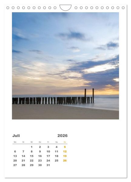 Produktbild: Hollands Strandparadies Zeeland (Wandkalender 2026 DIN A4 hoch), CALVENDO Monatskalender