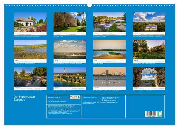 Produktbild: Der Nordwesten Estlands (Wandkalender 2026 DIN A2 quer), CALVENDO Monatskalender