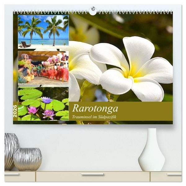 Produktbild: Rarotonga - Trauminsel im S&uuml;dpazifik. (hochwertiger Premium Wandkalender 2026 DIN A2 quer), Kunstdruck in Hochglanz
