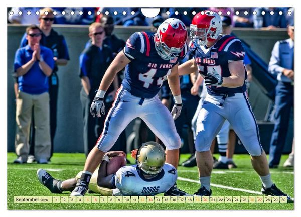 Produktbild: American Football - athletisch und riskant (Wandkalender 2026 DIN A4 quer), CALVENDO Monatskalender