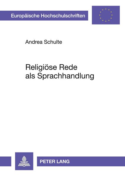 Produktbild: Religiöse Rede als Sprachhandlung