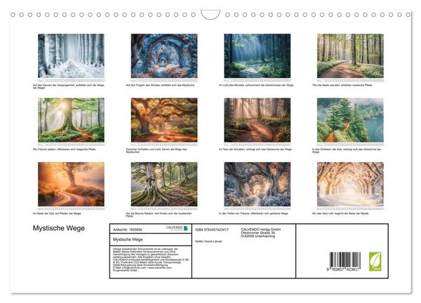 Produktbild: Mystische Wege (Wandkalender 2026 DIN A3 quer), CALVENDO Monatskalender