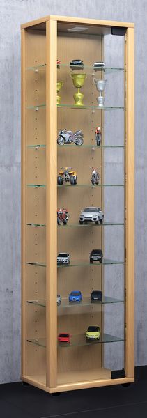 Produktbild: Holz Glas Stand Vitrine Sammelvitrine Edana Maxi