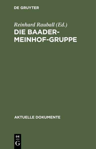 Produktbild: Die Baader-Meinhof-Gruppe