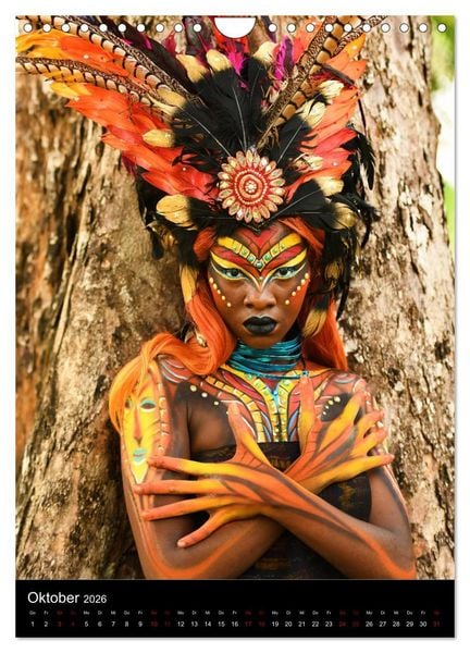 Produktbild: Equatorial Guinea Bodypainting Festival "Origins" (Wandkalender 2026 DIN A4 hoch), CALVENDO Monatskalender