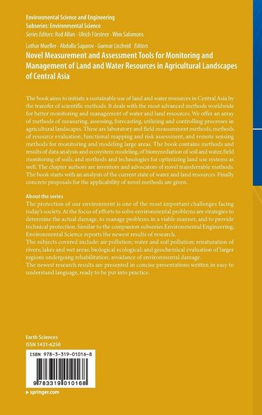 Produktbild: Novel Measurement and Assessment Tools for Monitoring and Management of Land and Water Resources in Agricultural Landscapes of Central Asia