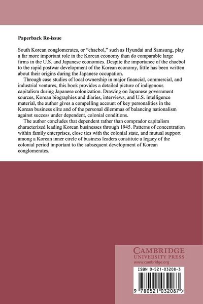 Produktbild: The Colonial Origins of Korean Enterprise