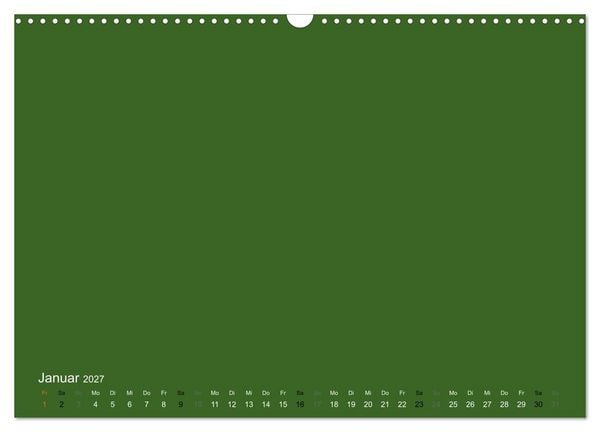 Produktbild: Bastelkalender - dunkel Gr&uuml;n (Wandkalender 2027 DIN A3 quer), CALVENDO Monatskalender