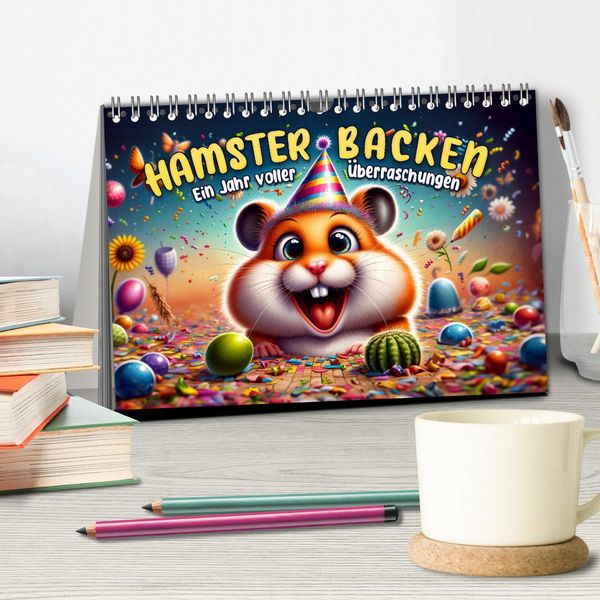 Produktbild: Hamsterbacken: Ein Jahr voller &Uuml;berraschungen (Tischkalender 2026 DIN A5 quer), CALVENDO Monatskalender