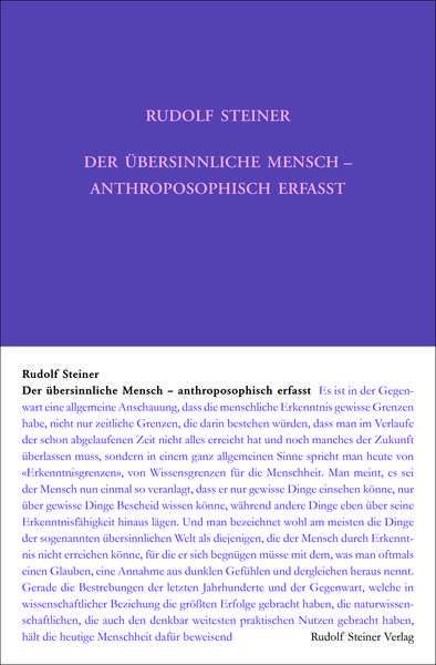 Produktbild: Der &uuml;bersinnliche Mensch - anthroposophisch erfasst