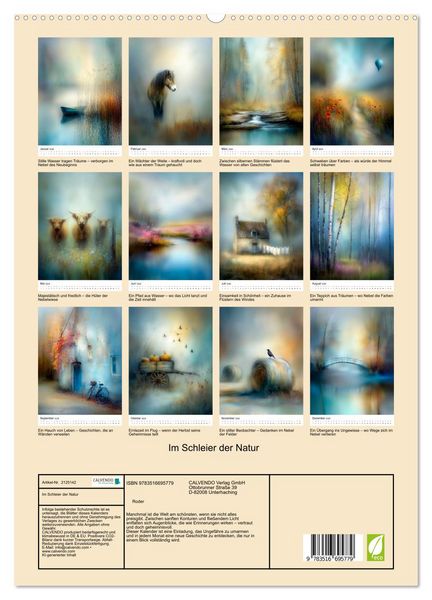 Produktbild: Im Schleier der Natur (hochwertiger Premium Wandkalender 2026 DIN A2 hoch), Kunstdruck in Hochglanz