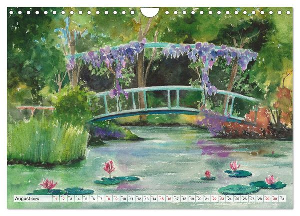 Produktbild: Frankreich Aquarelle (Wandkalender 2026 DIN A4 quer), CALVENDO Monatskalender
