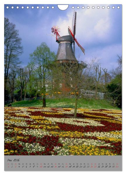 Produktbild: Windm&uuml;hlen in Norddeutschland (Wandkalender 2026 DIN A4 hoch), CALVENDO Monatskalender