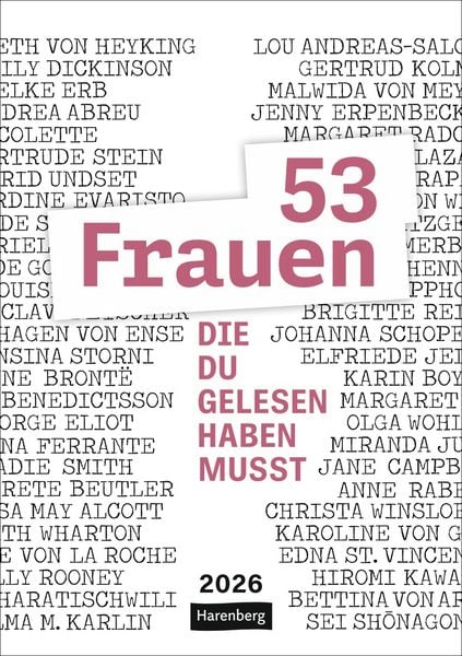 Produktbild: 53 Frauen, die du gelesen haben musst Wochen-Kulturkalender 2026