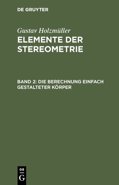 Produktbild: Die Berechnung einfach gestalteter K&ouml;rper