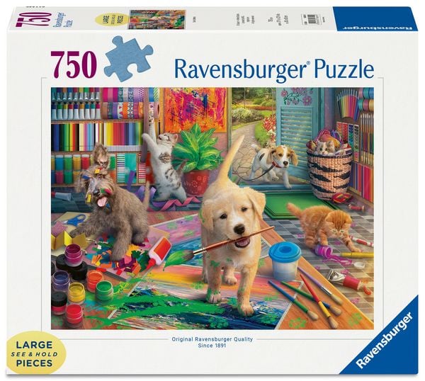Produktbild: Erwachsenenpuzzle 750 Large Pieces - Tierische K&uuml;nstler