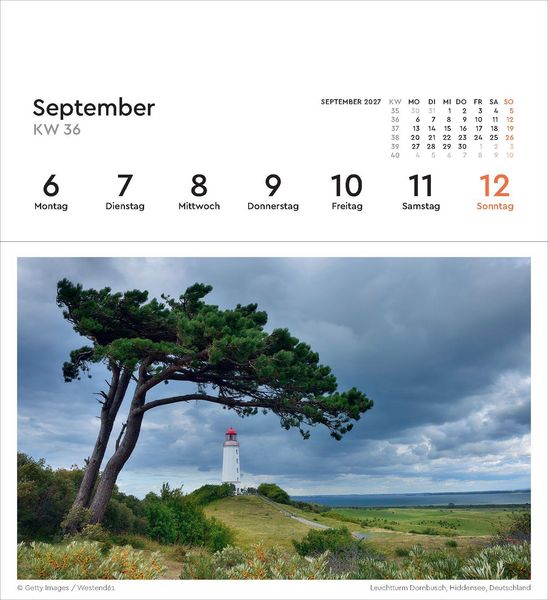 Produktbild: Leuchtt&uuml;rme - KUNTH Postkartenkalender 2027