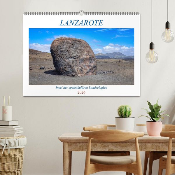 Produktbild: Lanzarote - Insel der spektakul&auml;ren Landschaften (Wandkalender 2026 DIN A2 quer), CALVENDO Monatskalender