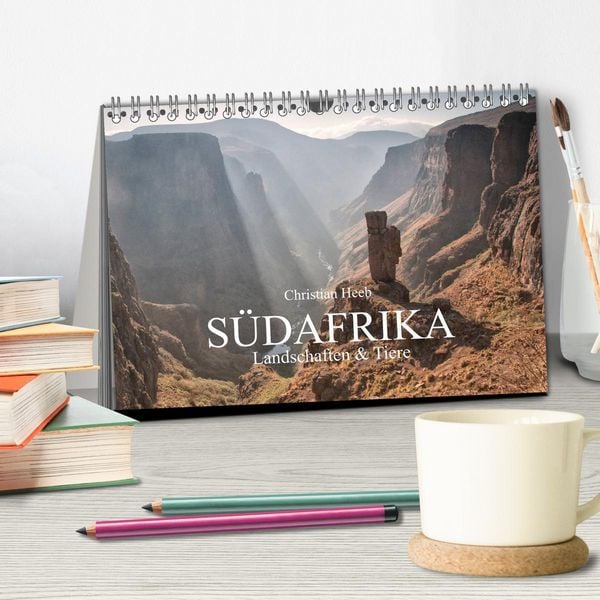Produktbild: S&uuml;dafrika / Landschaften & Tiere / Christian Heeb (Tischkalender 2026 DIN A5 quer), CALVENDO Monatskalender
