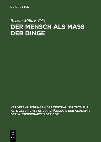Produktbild: Der Mensch als Mass der Dinge
