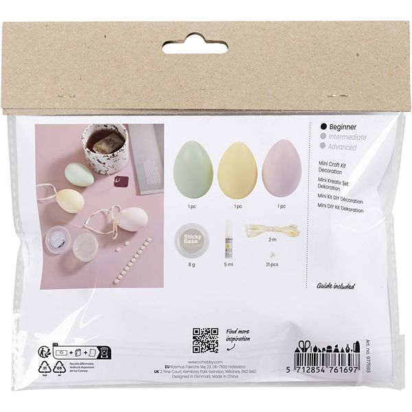 Produktbild: Creativ Company Mini Kreativ Set Dekoration, Eier, Pastellfarben