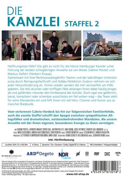 Produktbild: Die Kanzlei - Staffel 2 [4 DVDs]